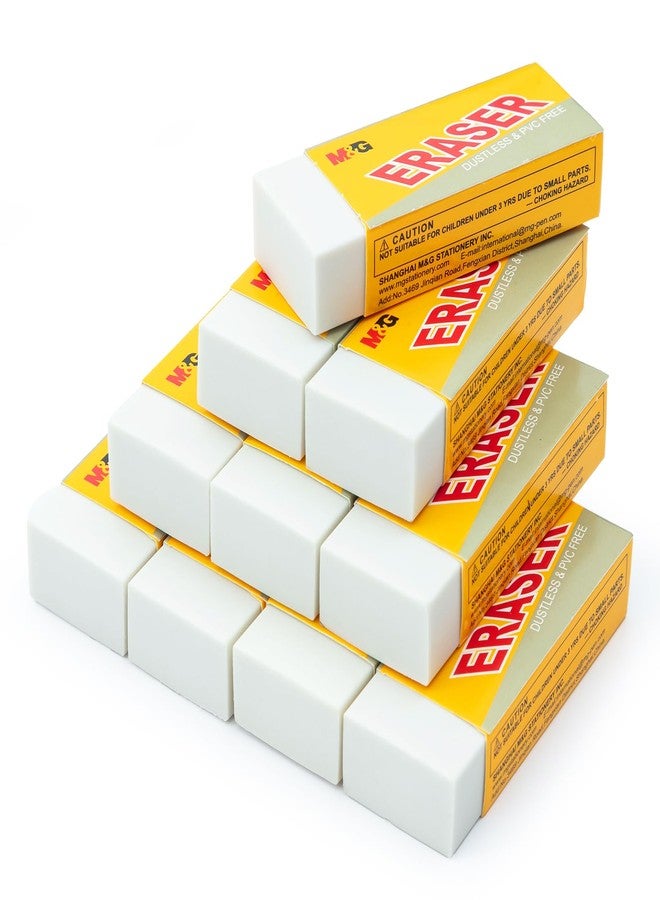 ام اند جي مجموعة ممحاة أقلام رصاص للأطفال من إم آند جي، عبوة من 20 ممحاة بيضاء، ممحاة فنية للرسم والتخطيط، للفنانين، لوازم مكتبية ومدرسية أساسية للفصول الدراسية - Image 1